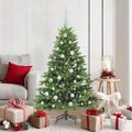 vidaXL Umelý vianočný stromček s 150 LED-i Zelená 150 cm PE a PVC