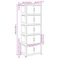 vidaXL stohovateľný úložný box s kolesami 5poschodový 75L 64x40x179 cm