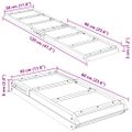 vidaXL Rampa pre psa šedá 120x30 cm jedľové masívne drevo