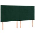 vidaXL Posteľný rám boxsping s matracom tmavozelený 180x200 cm zamat