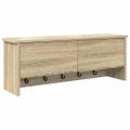 vidaXL Vešiak na stenu Nástenná montáž Sonoma dub 80 x 20 x 30 cm