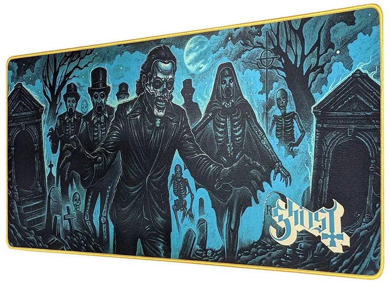 Ghost herní podložka XXL/ V2/ 90 x 40 cm herní podložka pod myš, XXL, 90 × 40 cm, mikrovlákno, protiskluzová základna, šité okraje, vodeodolná úprava