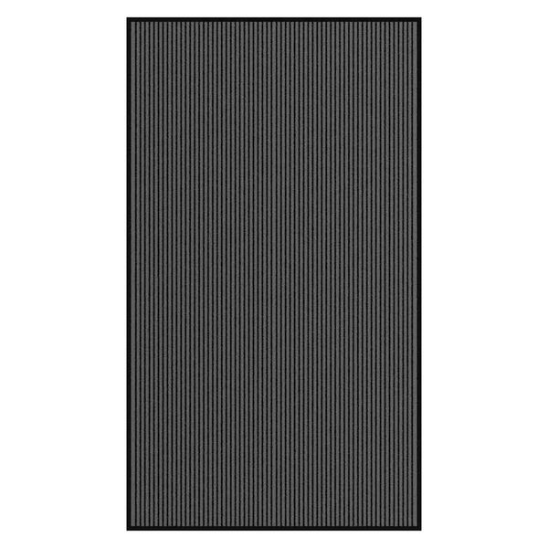 vidaXL Rohožka pruhovaná čierna a sivá 115x200 cm