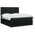 vidaXL Posteľ boxspring s matracom Čierna 160 x 200 cm Látka