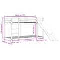 vidaXL Poschodová posteľ šmýkačka a rebrík biela 75x190 cm borovica