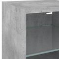 vidaXL TV nástenná skrinka s LED svetlami betónovo sivá 30x28,5x30 cm