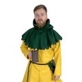 Stredoveká vlnená kápia - zelená