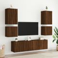 vidaXL TV nástenné skrinky 2ks hnedý dub 40,5x30x40cm kompozitné drevo