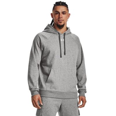 Mikina UA Rival Fleece Hoodie Grey - Under Armour, veľkosť XXL, veľkosť oblečenia XXL