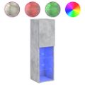 vidaXL TV skrinky s LED svetlami 2 ks betónovo sivé 30,5x30x102 cm