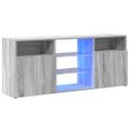 vidaXL TV skrinka s LED svetlami sivá sonoma 120x30x50 cm