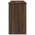vidaXL Toaletný stolík so zrkadlom hnedý dub 100x45x76 cm