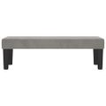 vidaXL Lavička bledosivá 100x30x30 cm zamat