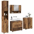 vidaXL Sada kúpeľňového nábytku 4 ks Staré drevo 35 x 30 x 192 cm