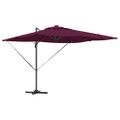 vidaXL Slnečník Bordeaux červená 286 x 284 x 270 cm Hliník a polyester