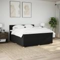 vidaXL Posteľný rám boxspring s matracom čierny 180x200 cm látka