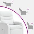 vidaXL Masážne relaxačné kreslo Biela Umelá koža