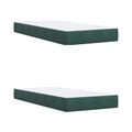 vidaXL Posteľ boxspring s matracom Tmavozelená 200 x 200 cm Zamat