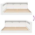vidaXL Knižnica posteľ s poličkou Biela 180 x 200 cm Kompozitné drevo