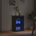 vidaXL Komoda s LED svetlami čierna 41x37x67 cm
