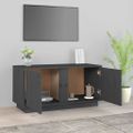 vidaXL TV skrinka sivá 80x35x40,5 cm masívna borovica