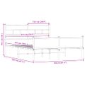 vidaXL Posteľný rám bez matraca dymový dub 150x200 cm kompozitné drevo