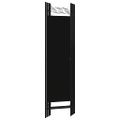 vidaXL Paraván s 5 panelmi, čierny 200x180 cm