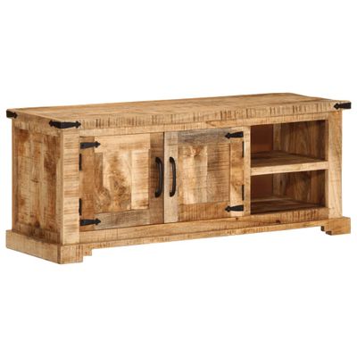 vidaXL TV skrinka 110x35x45 cm surový mangovníkový masív