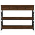 vidaXL Konzolový stolík hnedý dub 100x28x75 cm kompozitné drevo