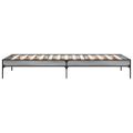 vidaXL Posteľný rám sivý sonoma 90x200 cm kompozitné drevo a kov