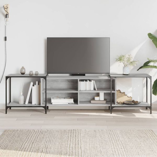 vidaXL TV skrinka sivá sonoma 203x37x50 cm kompozitné drevo