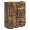 vidaXL Servírovacia skriňa so zásuvkou Dymový dub 66 x 34,5 x 87 cm