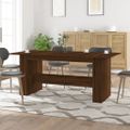 vidaXL Jedálenský stôl hnedý dub 180x90x76 cm kompozitné drevo