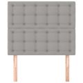 vidaXL Čelo postele svetlosivé 80x5x118/128 cm látkové