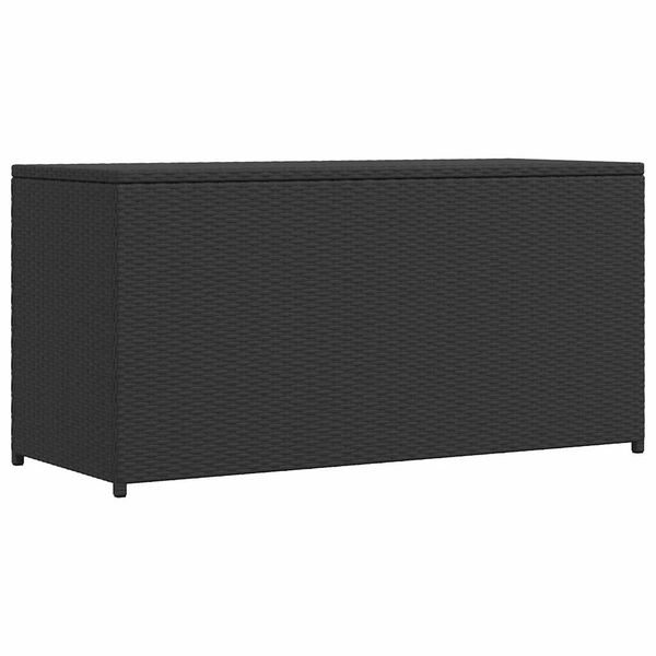 vidaXL Záhradný úložný box čierny 120x50x60 cm polyratanový