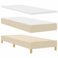 vidaXL Posteľ s pružinovým rámom Krémová 80 x 200 cm látka