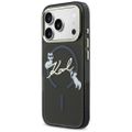 Obal Karl Lagerfeld pre iPhone 17 Pro 6,3" IML Choupettes Karl Script Logo MagSafe čierny