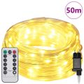 vidaXL Lano so svetlom s 1200 LED-i Teplá biela 50 m PVC