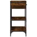vidaXL Konzolový stolík dymový dub 75 x 34,5 x 75 cm kompozitné drevo