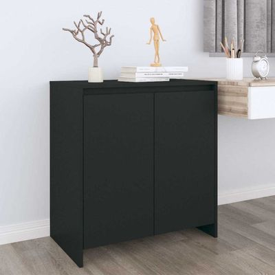 vidaXL Komoda čierna 70x41x75 cm spracované drevo
