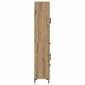 vidaXL Highboard Remeselný dub 69,5 x 34 x 180 cm Kompozitné drevo