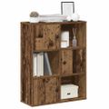 vidaXL Knižnica staré drevo 60x24x76,5 cm kompozitné drevo