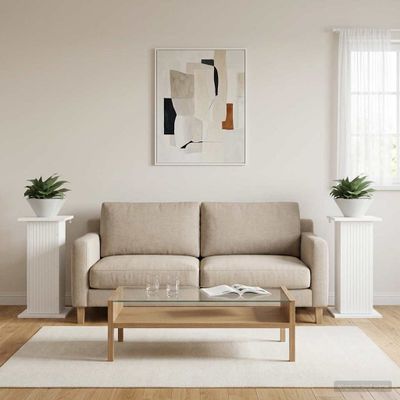 vidaXL Stojan na rastliny 2 pcs Biela 30,5 x 30 x 60,5 cm