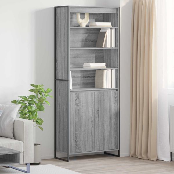 vidaXL Vysoké skrinky Sivý Sonoma 79 x 36 x 200 cm Kompozitné drevo