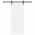 vidaXL Posuvné dvere 83 x 202 cm Borovicový masív Biela a čierna