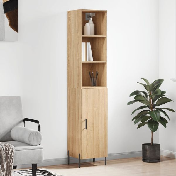 vidaXL Vysoká skrinka dub sonoma 34,5x34x180 cm spracované drevo
