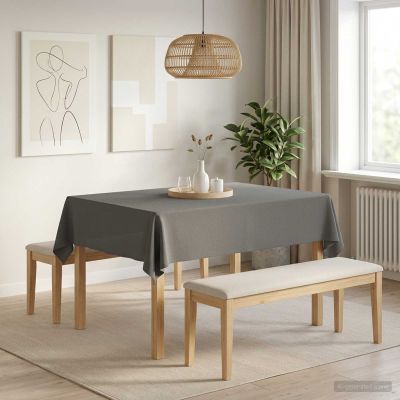 vidaXL Uterák na stôl 5 ks Obdĺžnikový Svetlosivá 140 x 160 cm