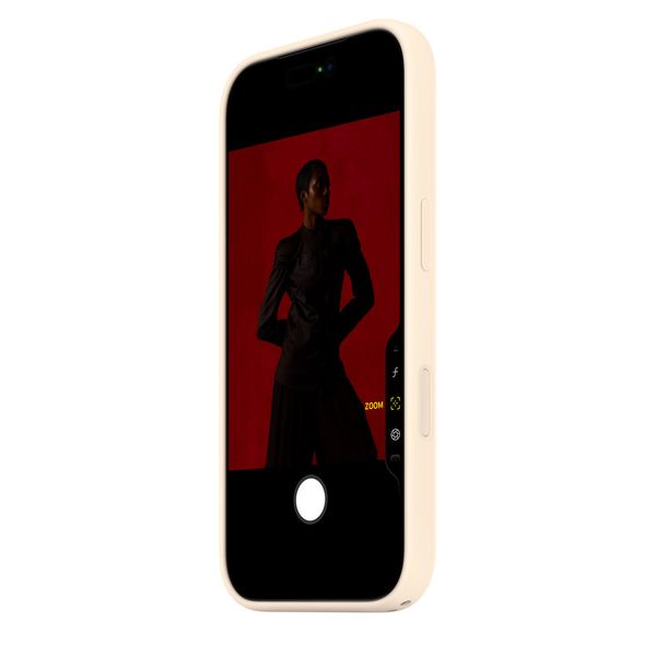 iPhone 17 Pro Silicone Case with MS – Vanilla