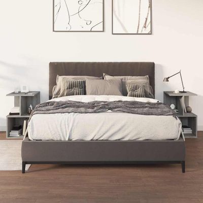 vidaXL Nočné stolíky 2 ks sivé sonoma 35x35x55 cm spracované drevo
