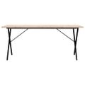 vidaXL Jedálenský stolík v tvare X 180x90x75 cm borovica a oceľ